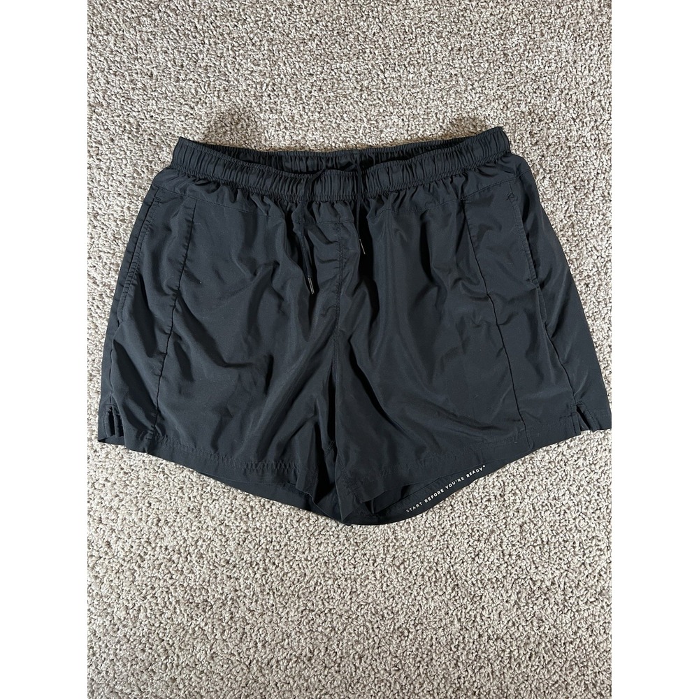 FOURLAPS Men's Re-Up Bolt Shorts Sz XL‎ Gym Workout Lined Shorts Black 4.5"